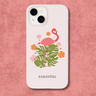 Coque Case-Mate iPhone Flamant Rose Tropical Moderne