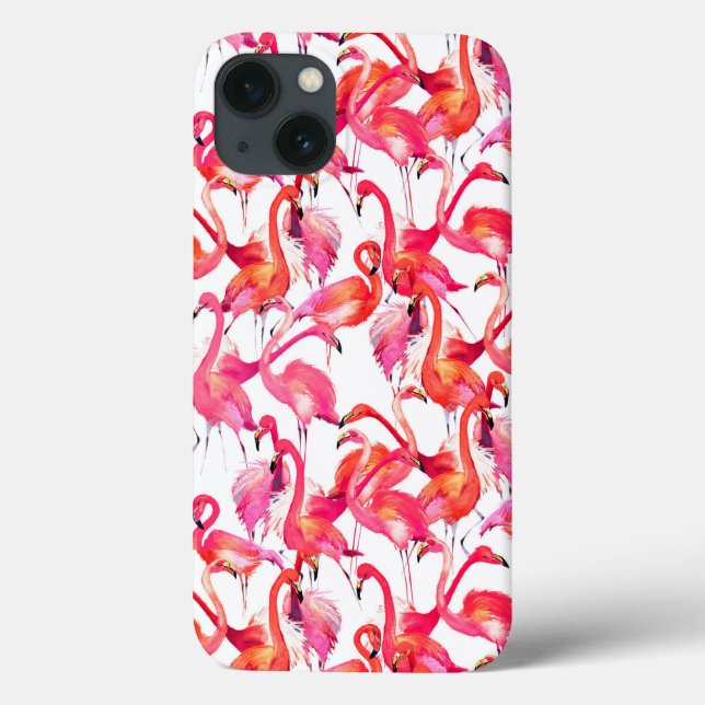 Coques Case-Mate iPhone Flamants roses Aquarelle En Aquarelles (Verso)