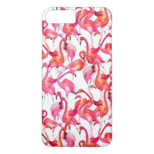 Coque iPhone 8 Plus/7 Plus Flamants roses Aquarelles Dans Les Aquarelles