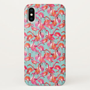 Coque Case-Mate Pour iPhone Flamants roses d'aquarelle recueillis