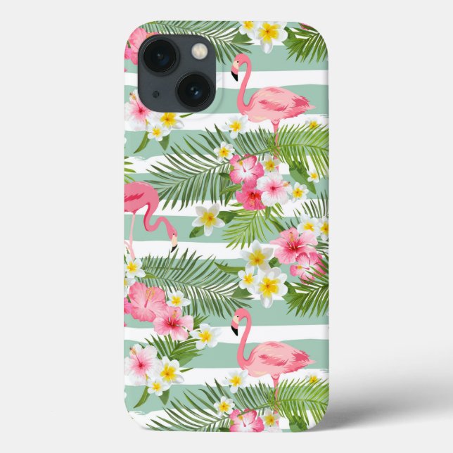 Coques Case-Mate iPhone Flamants roses Et Rayures (Verso)