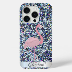 Coque Case-Mate iPhone Flamants roses pailletés colorés