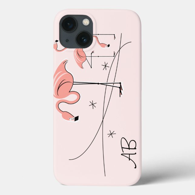 Coques Case-Mate iPhone Flamants roses Pink Trio 3 'Monogram' iPad Mini co (Verso)