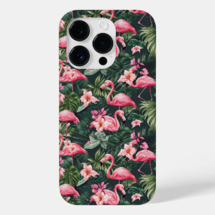 Coque Case-Mate iPhone Flamants roses roses Motif tropical