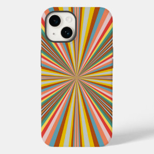 Coque Case-Mate iPhone Flambée Colorée De Rayures Rétro