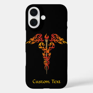 Coque Pour iPhone 16 Flames Caduceus