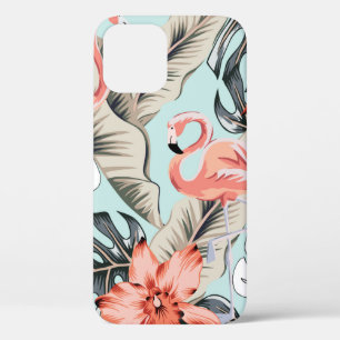 Case-Mate iPhone Case Flamingo rose tropicale avec fleurs d'orchidées et