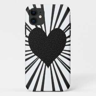 Coques Pour iPhone Flamme D'Amour (Noir)