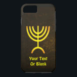 Coque Case-Mate Pour iPhone Flamme de Menorah<br><div class="desc">Un rendu numérique brun et or de la menorah juive à sept branches (hébreu : מְ נ וֹ רָ ‎). Ajoutez votre propre texte. La menorah à sept branches, utilisée dans le sanctuaire portatif mis en place par Moïse dans le désert et plus tard dans le Temple de Jérusalem, est...</div>
