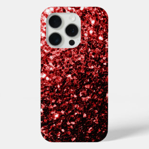 Coque Case-Mate iPhone Flamme de parties scintillant rouge foncé brille