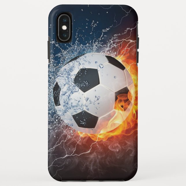 Coques Case-Mate iPhone Flamme Football/Balle de Football Jeu d'oreiller (Dos)