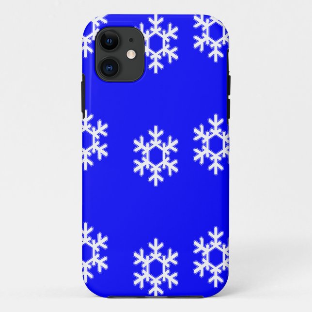 Coques Case-Mate iPhone Flammes blanches sur bleu (Dos)