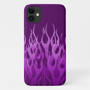 Coques Pour iPhone Flammes de course violet cool élégant