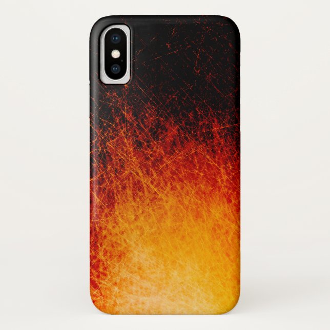 Coques Case-Mate iPhone Flammes de feu de joie éraflées (Dos)