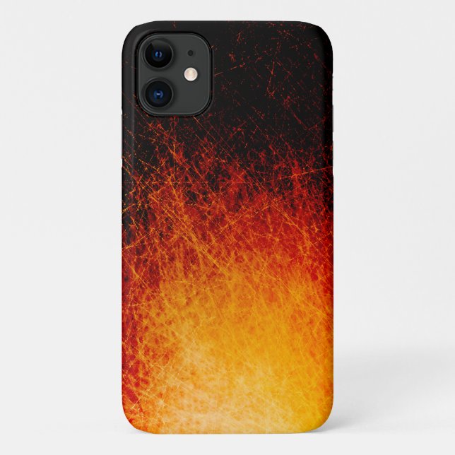 Coques Case-Mate iPhone Flammes de feu de joie éraflées (Dos)