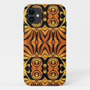 Coque Case-Mate iPhone flammes orange totem autochtone pôle tribal motif