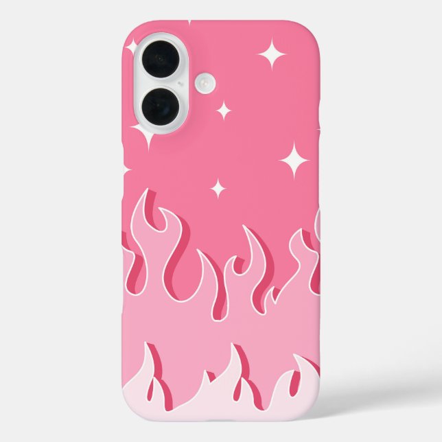 Coques Case-Mate iPhone Flammes roses Starlit - Aesthétique Y2K (Verso)
