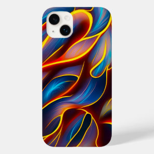 Coque Case-Mate iPhone Flammes rouges bleues Abstraites