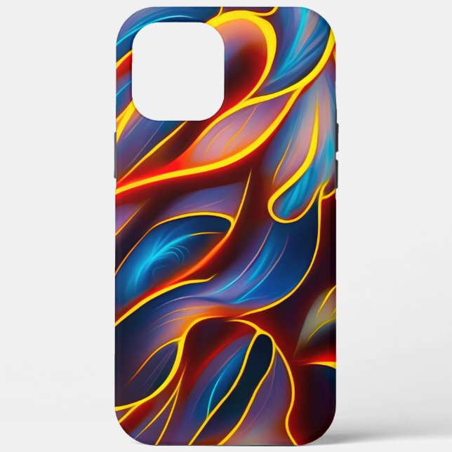 Coques Case-Mate iPhone Flammes rouges bleues Abstraites (Verso)