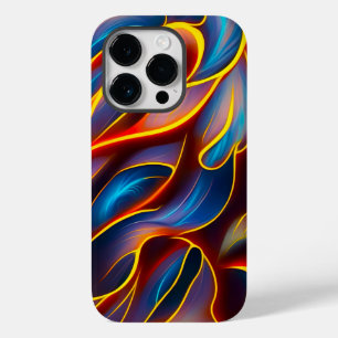 Coque Case-Mate iPhone Flammes rouges bleues Abstraites