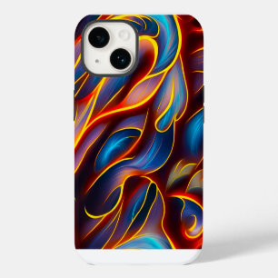 Coque Case-Mate iPhone Flammes rouges bleues Abstraites