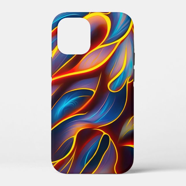 Coques Case-Mate iPhone Flammes rouges bleues Abstraites (Verso)