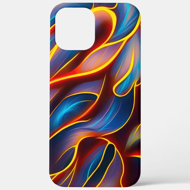 Coques Case-Mate iPhone Flammes rouges bleues Abstraites (Verso)