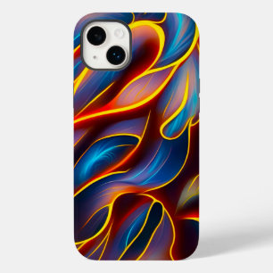 Coque Case-Mate iPhone Flammes rouges bleues Abstraites