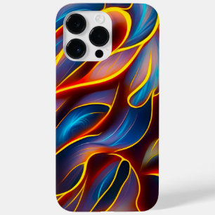 Coque Case-Mate iPhone Flammes rouges bleues Abstraites