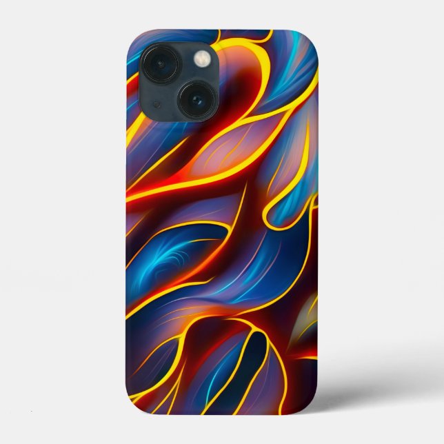 Coques Case-Mate iPhone Flammes rouges bleues Abstraites (Verso)