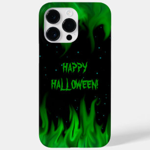 Coque Pour Pour iPhone 14 Pro Max Flammes vertes dans le ciel étoilé