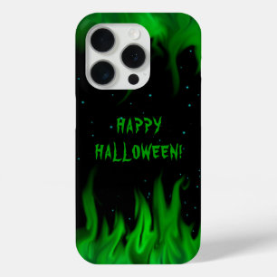 Coque Case-Mate iPhone Flammes vertes dans le ciel étoilé