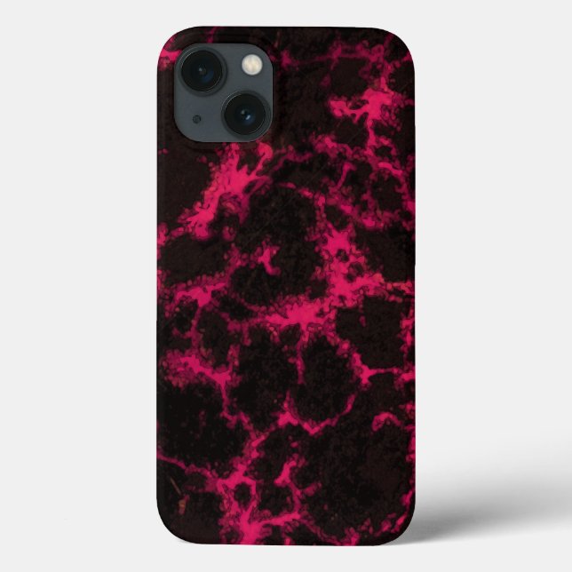 Coques Case-Mate iPhone Flammes vives rose et noire (Verso)