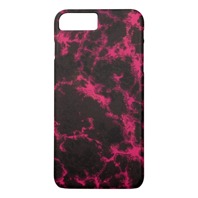 Coques Case-Mate iPhone Flammes vives roses et noires (Dos)