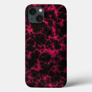 Coques Pour iPhone Flammes vives tachetées rose et noir