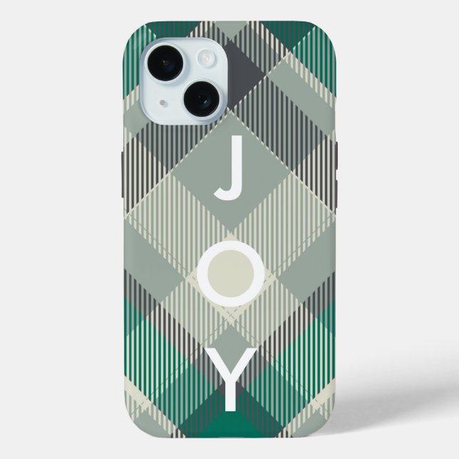 Coques Case-Mate iPhone Flannel En vichy laide doux Plaid Joyeux Noël (Verso)