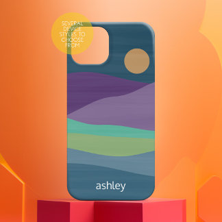 Coque Case-Mate iPhone Flat Boho Paysage Abstrait Coucher de soleil et mo