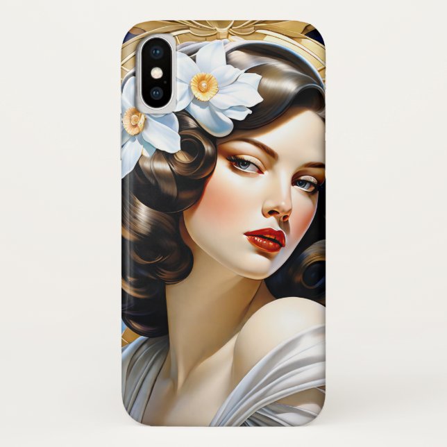 Coques Case-Mate iPhone Flavia Art Nouveau Groupe Mucha Style (Dos)