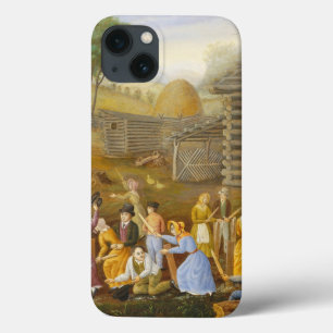 Coque Case-Mate iPhone Flax Scutching Bee, 1885 (oil on bed ticking)