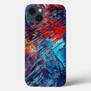 Case-Mate iPhone Case Flèche de feu bleu rouge Art Abstrait contemporain