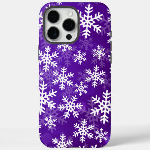 Coque iPhone 16 Pro Max Flèche de neige violette et blanche