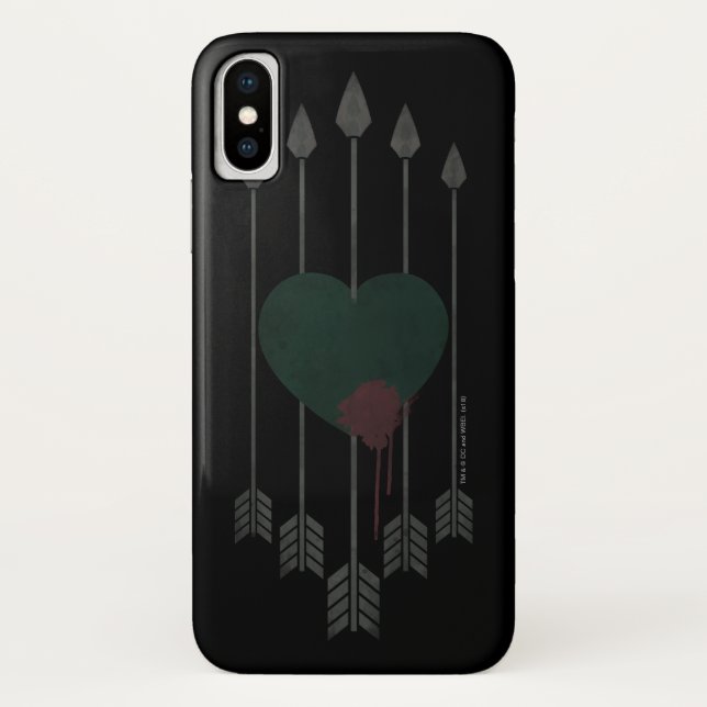 Coques Case-Mate iPhone Flèche | Flèches percutées dans le coeur (Dos)