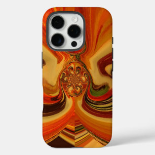 Coque iPhone 16 Pro Flèches Abstraites avec Teardrop Center Art Print