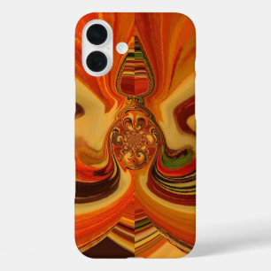 Coque Pour iPhone 16 Plus Flèches Abstraites avec Teardrop Center Art Print