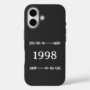 Coque Pour iPhone 16 Flèches, cercle et votre numéro ou année
