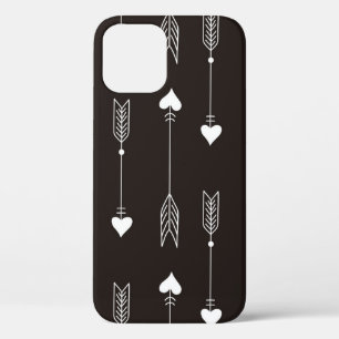 Case-Mate iPhone Case Flèches, coeurs, motif vintage abstrait.