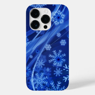 Coque Case-Mate iPhone Flèches de neige bleues Noël