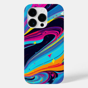Coque Case-Mate iPhone Flèches de peinture multicolore rose bleu jaune or