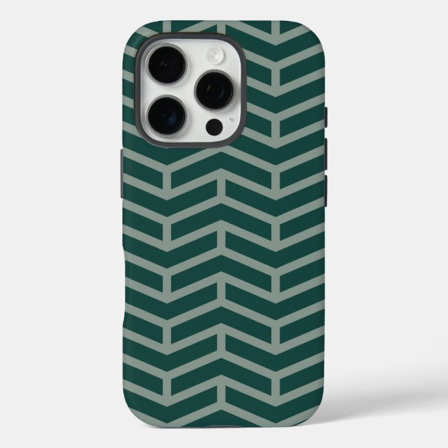 Coques Case-Mate iPhone Flèches franches contre les flèches Chevron Vert D (Verso)