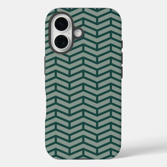 Coques Case-Mate iPhone Flèches franches contre les flèches Chevron Vert D (Verso)